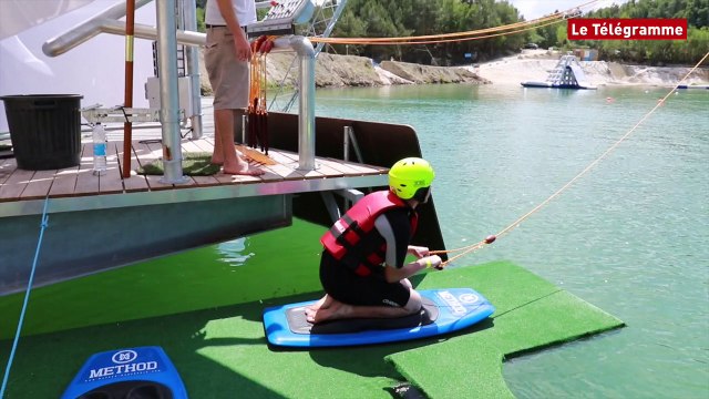 Inzinzac-Lochrist (56). Un téléski nautique a ouvert dans l’ancienne carrière de Bonne Nouvelle
