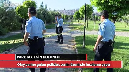 Parkta cenin bulundu