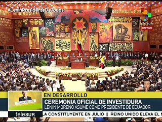 Lenín Moreno es investido como presidente constitucional de Ecuador