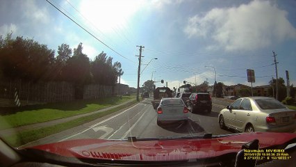 Truck Lane Change Fail Wiping Out Car