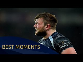 Sam Parry steals the ball to score a try - Champions Cup
