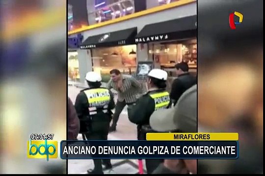 Miraflores: hombre de avanzada edad denuncia golpiza de empresario
