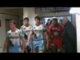 Heineken Cup Rugby: Behind the scenes tunnel cam at Toulon v Sales Sharks