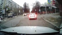 Coming from the left! Oops!    Russian Car Crash