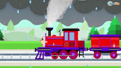 Learn with the Train Cartoon about Cars & Trains - Learn Numbers & Shapes