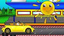 Cars cartoons. Learn numbers with  Helpy the truck. Cars racing cart