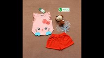 Quần áo trẻ em giá sỉ Veco tại tp hcm - đồ bộ bé gái mèo kitty dễ thương