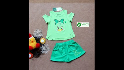 quần áo trẻ em giá sỉ Veco tại Hà Nội - bộ sọt con vịt xinh đẹp cho bé gái