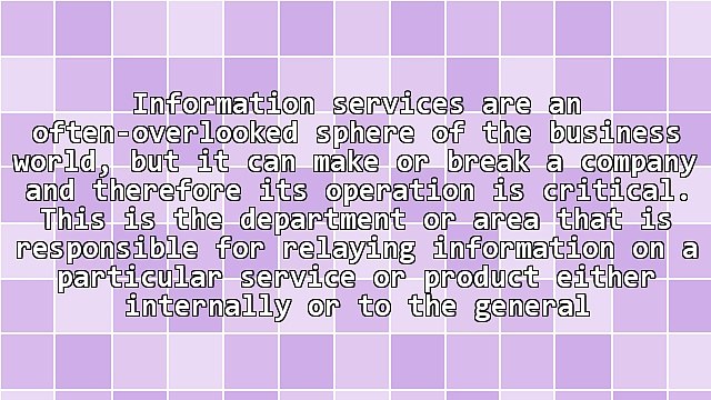 Finding Business Opportunities Within Information Services