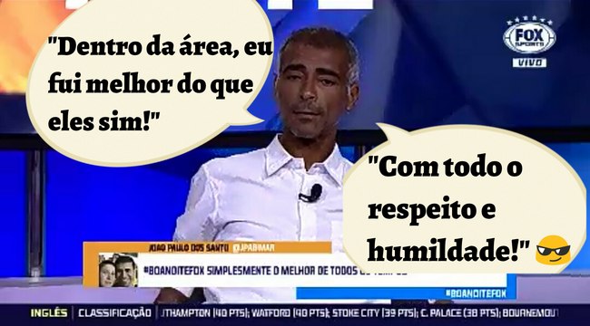 Romário: Fui melhor dentro da área (goleador) que Messi e Maradona!