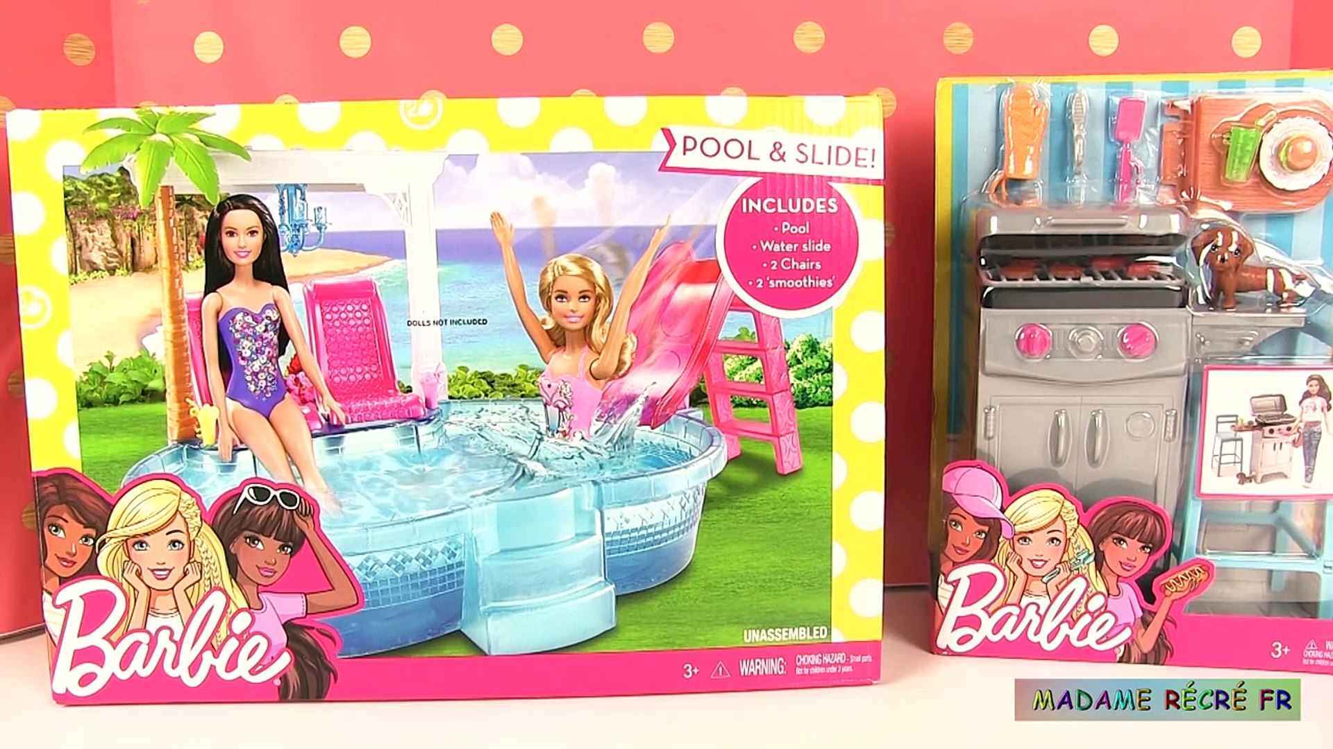 Barbie Barbecue et Piscine Glamour Meubles d'Extérieur - video Dailymotion
