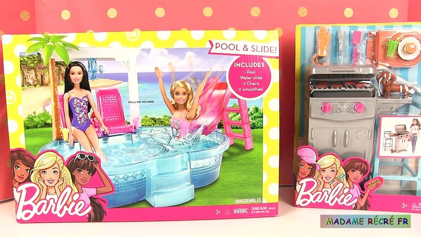 Barbie Barbecue et Piscine Glamour Meubles d'Extérieur - video Dailymotion