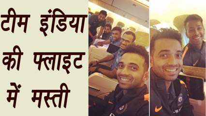Champions Trophy 2017: Ajinkya Rahane gives sneak-peek from India’s flight | वनइंडिया हिंदी