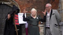 Dame Vivienne Westwood gives speech against fracking at Lambeth Palace