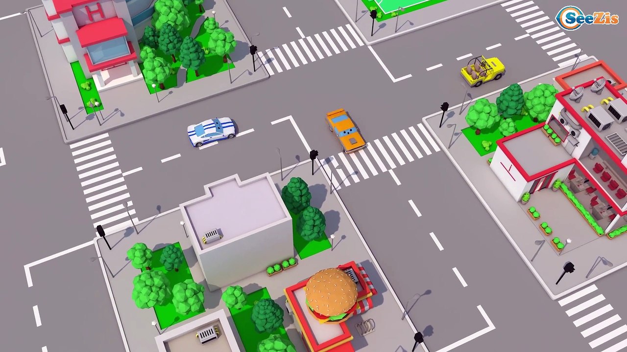 COLOR CARS in Cartoon 3D for kids and babies! |...