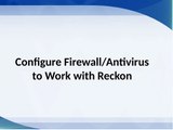 Configure Firewall/Antivirus to work with Reckon