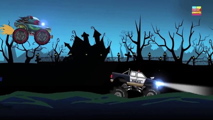 Haunted House Monster Truck - If You're Happy And You Know It | Halloween Songs For Kids | Episode 4