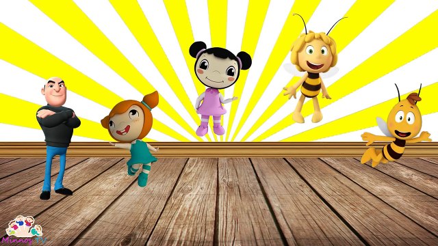 Arı Maya Mine ile Mine ve Gürgen Parmak Ailesi Şarkısı Söylüyor Hep Birlikte Çocuklar,Çizgi film izle 2017