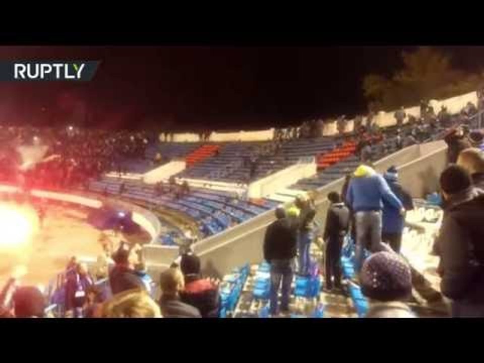 More than 10 injured, 9 arrested as clashes break out between football fans in Russia.