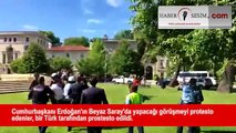 Cumhurbaşkanı Erdoğan'ın Beyaz Saray'da yapacağı görüşmeyi protesto edenler DAYAK YEDİLER
