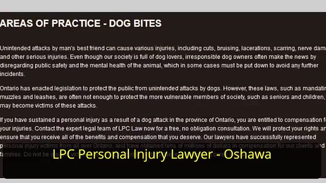 Personal Attorney Lawyer Oshawa ON - LPC - Personal Injury Lawyer Oshawa (800) 646-4179
