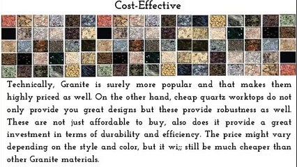 What Can Cheap Quartz Worktops Offer