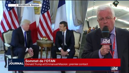 Sommet de l'OTAN : Première rencontre entre Donald Trump et Emmanuel Macron