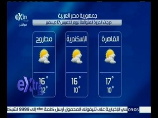 #غرفة_الأخبار | تعرف على درجات الحرارة المتوقعة ليوم الخميس 17 ديسمبر