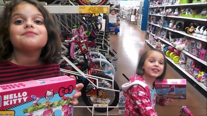 2 Hello Kitty Bikes and Fun in The Toy Isle of Walmart