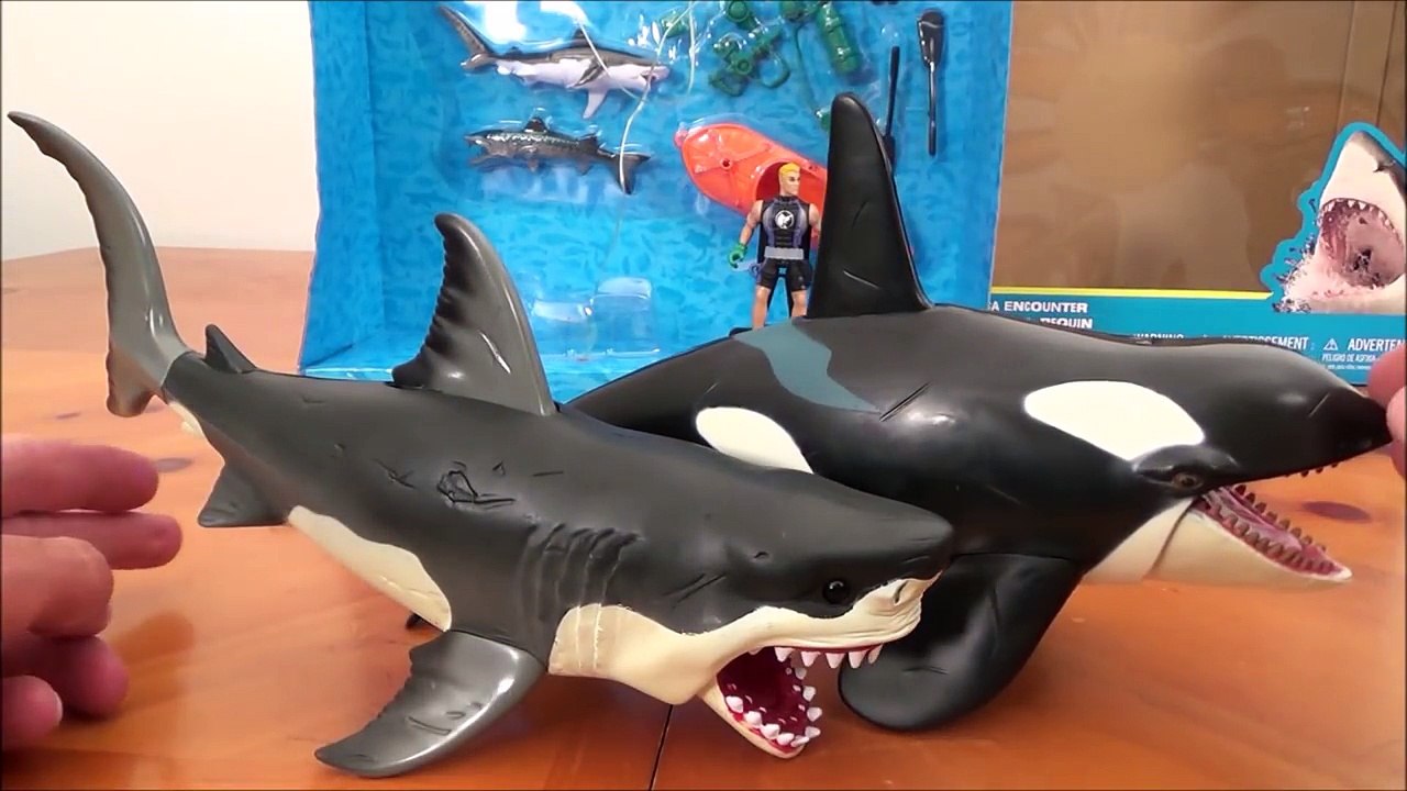 Animal Mega Great White Shark & Orca Killer Whale Set Unboxing