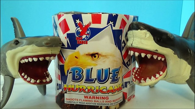 Sharks vs Blue Hurricane Fireworks Shark Week Celebration Toy Shark Lighting Fireworks