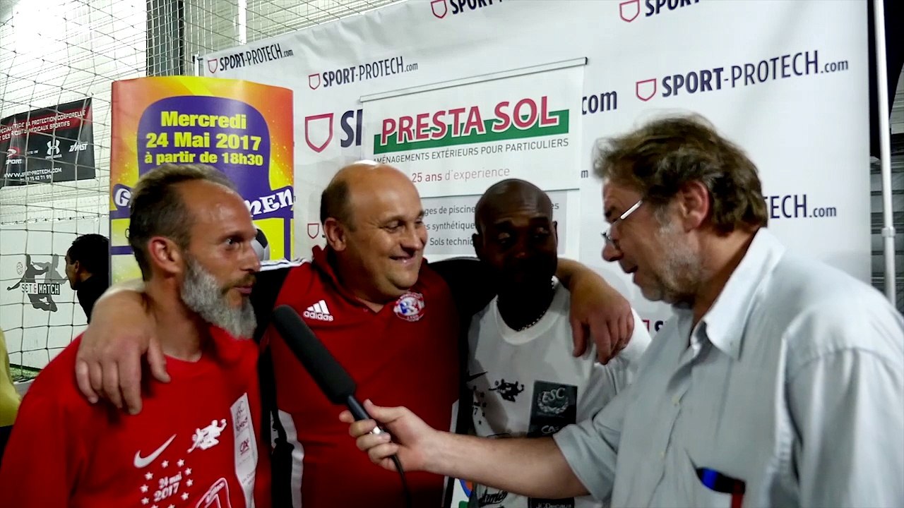 GENTLEMEN DU FOOT 2017 - Michel LUI-PEREIRA, Philippe ANSELME, Bouba DIALLO (AS Montchat et Charcuterie du Père Anselme)