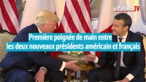 Trump-Macron à Bruxelles : une première poignée de main très commentée