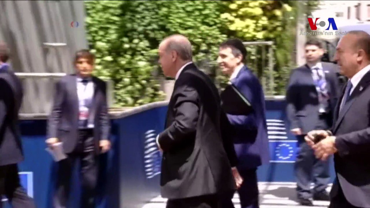 Erdoğan Macron ve AB Heyetiyle Görüştü