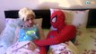 Spiderman AFRAID Frozen Elsa & Superheroes! w/ Maleficent & Batman! Superhero Fun in Real Life