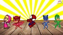 Örümcek Adam Pj Masks ve Pou - Spiderman Finger Family Parmak Ailesi Şarkısını Söylüyorlar,Çizgi film izle 2017