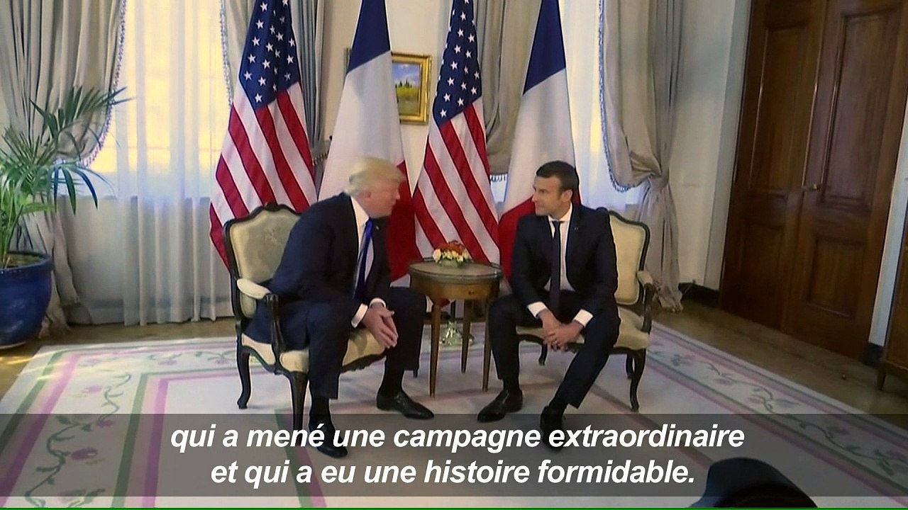Trump rencontre Macron et loue sa "formidable victoire"