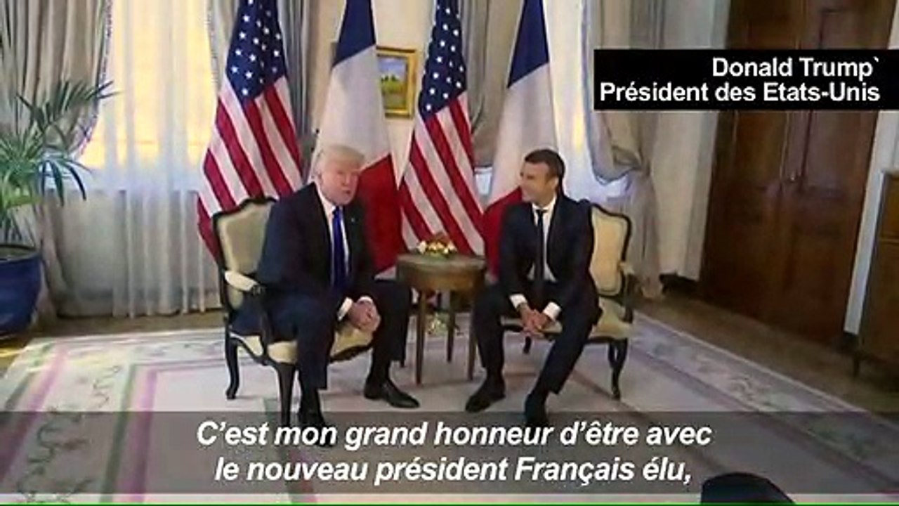Trump rencontre Macron et loue sa "formidable victoire"