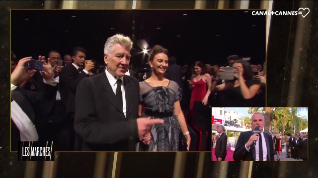 Entrée de David Lynch au Palais des Festivals pour la projection de Twin Peaks - Festival de Cannes 2017