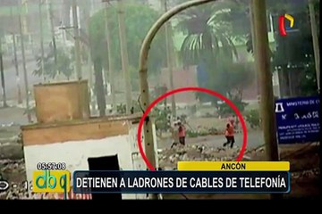 Ancón: detienen a ladrones de cables de telefonía