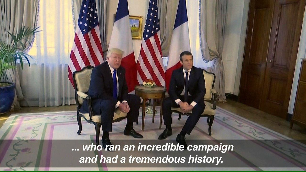 Trump meets Macron, says whole world talking ab...