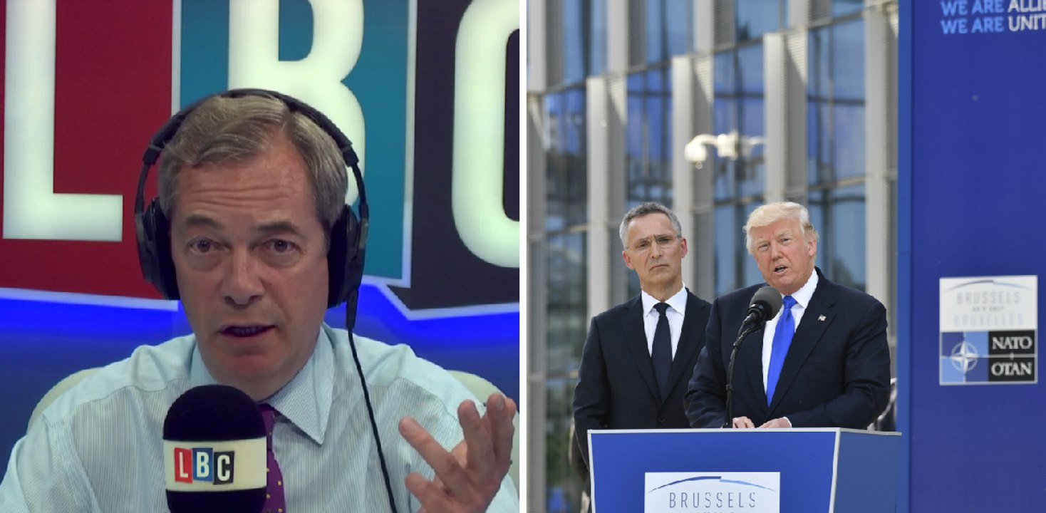 Nigel Farage Backs Trump’s Hardline Stance On Nato Spending