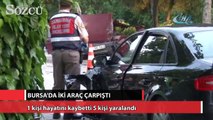 Bursa’da iki araç çarpıştı: 1 ölü, 5 yaralı