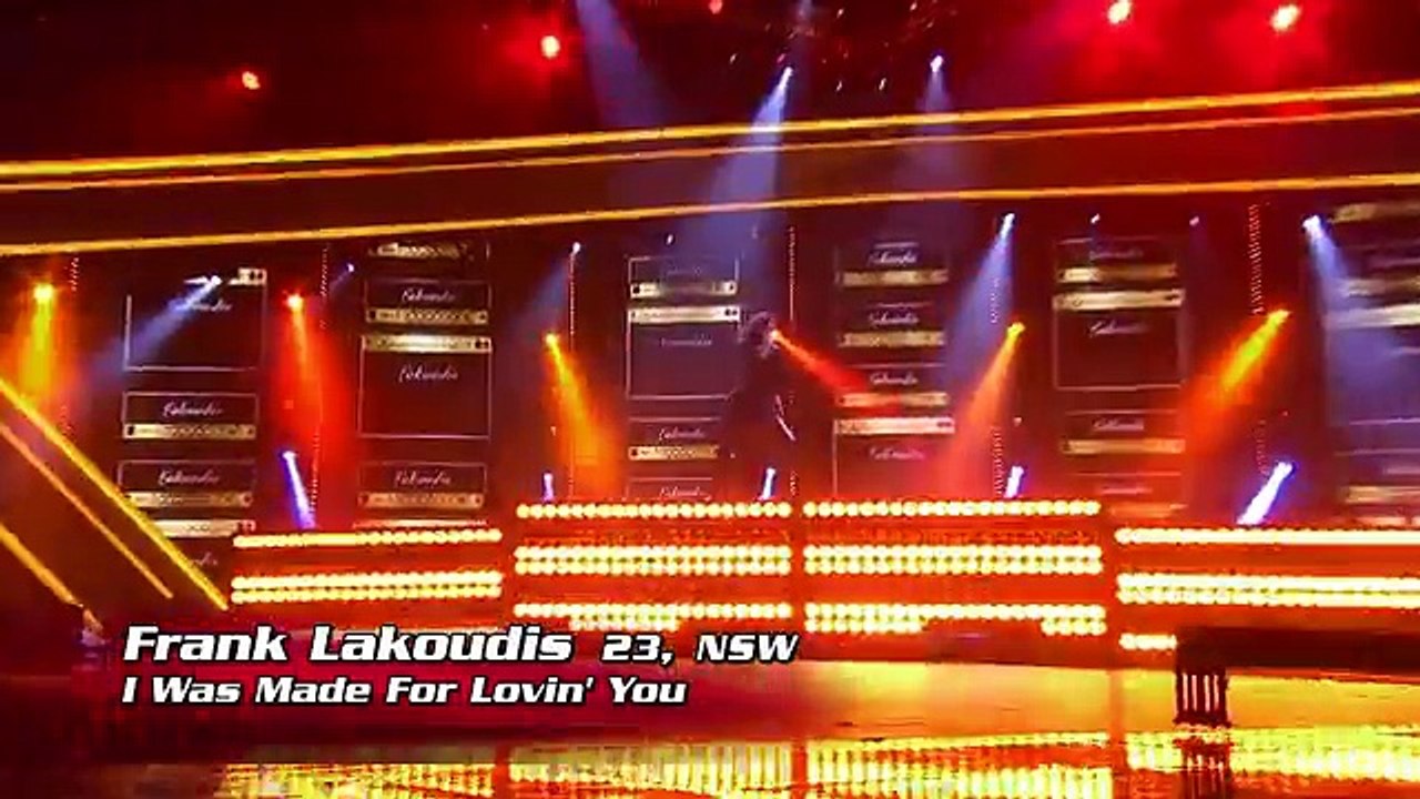 Frank Lakoudis sings I Was Made For Loving You Baby   The Voice Australia 2014