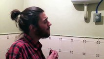 Salvador Sobral (ESC-2017 Portugal) singing in the WC. Mad or what? :)