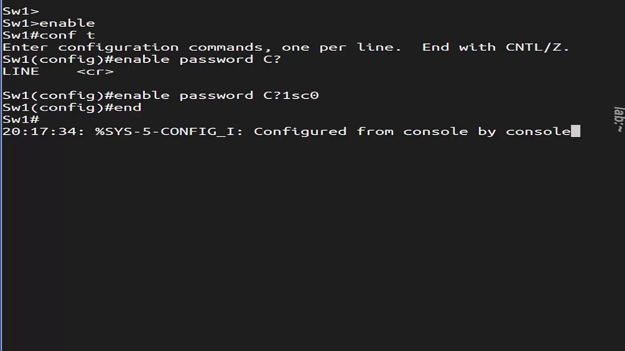 Configuring Passwords on Catalyst Switches