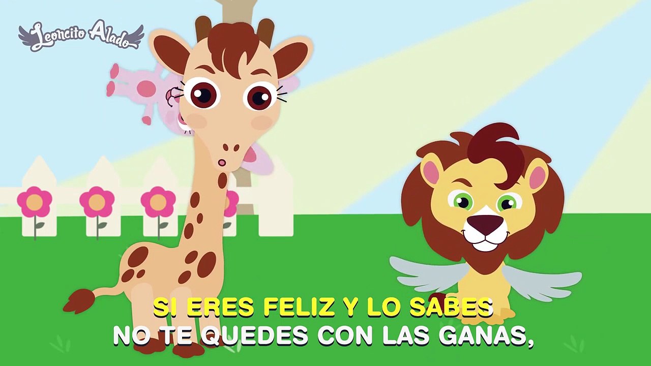 SI ERES FELIZ Y LO SABES ♫ Con letra   Karaoke ♫ Videos Infantiles-VTVnHjysOMA