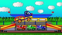 Cars cartoons. Learn numbers with  Helpy the truck. Cars racing cartoon. Educa