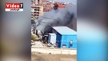 قارئ يشارك بفيديو لاندلاع حريق فى محطة محولات كهرباء منية سندوب بالمنصورة