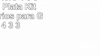 Gearmax Accesorio para GoPro Hero 4 3 3 2 1 Negro Plata Kit de Accesorios para GoPro 4